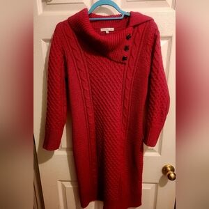 Sandra Darren Cable Sweater Dress